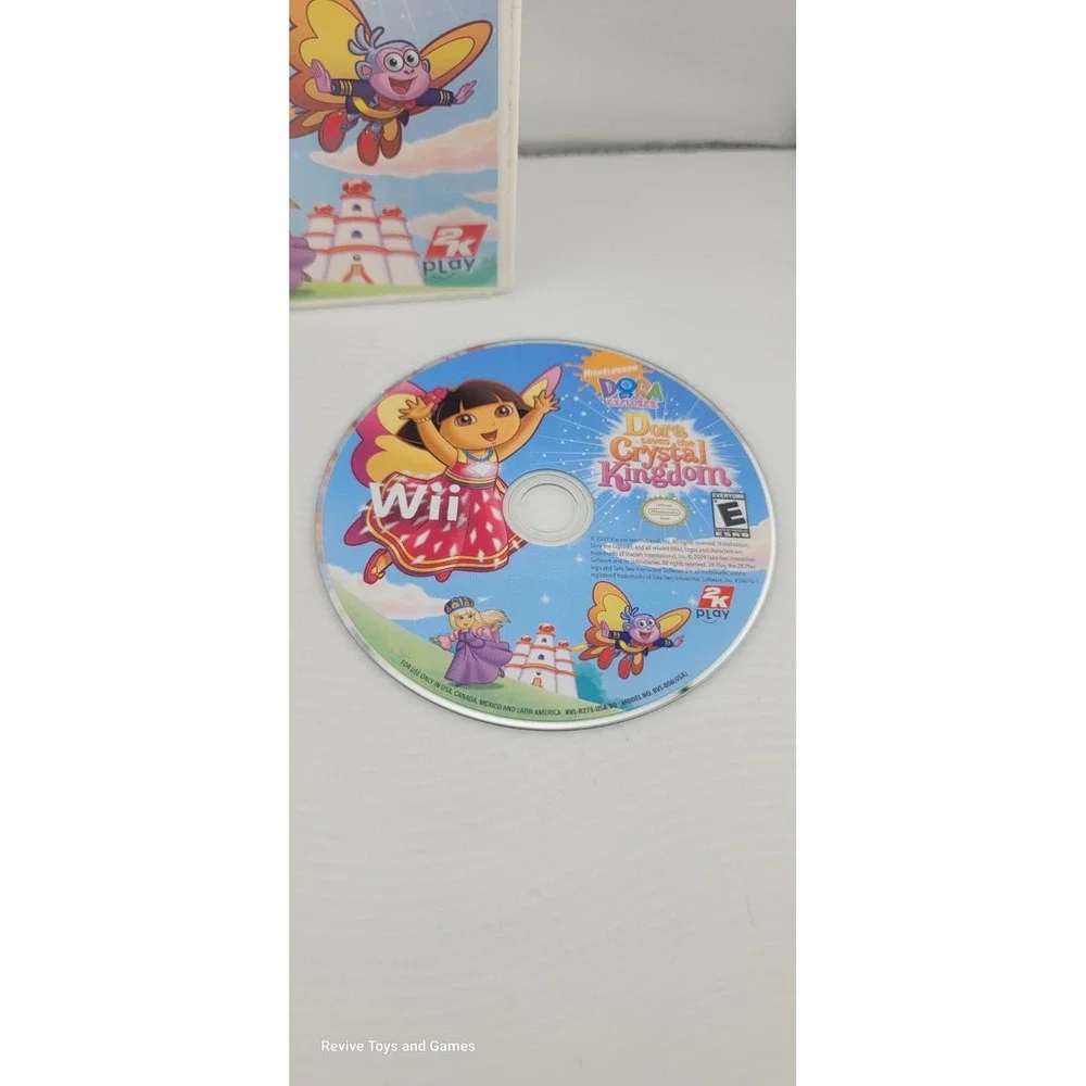 Dora the Explorer Dora Saves the Crystal Kingdom‎ (Wii, 2008) Game & Case Tested